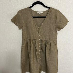 Madewell khaki mini dress xxs. Great condition.